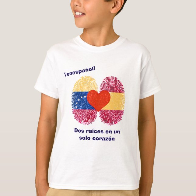 Camiseta “Venespañol” – Orgullo Venezuela y España (Frente)