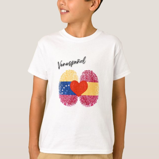 Camiseta “Venespañol” – Orgullo Venezuela y España (Frente)