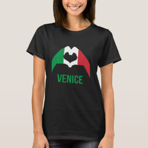 Camiseta Veneza Itália ama coração orgulhoso feriado italia