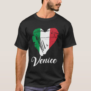 Camiseta Veneza Itália ama coração orgulhoso feriado italia