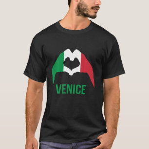 Camiseta Veneza Itália ama coração orgulhoso feriado italia
