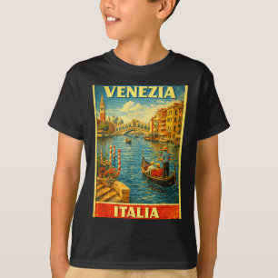 Camiseta Veneza Itália Arte Gráfica Viagem Vintage Veneza