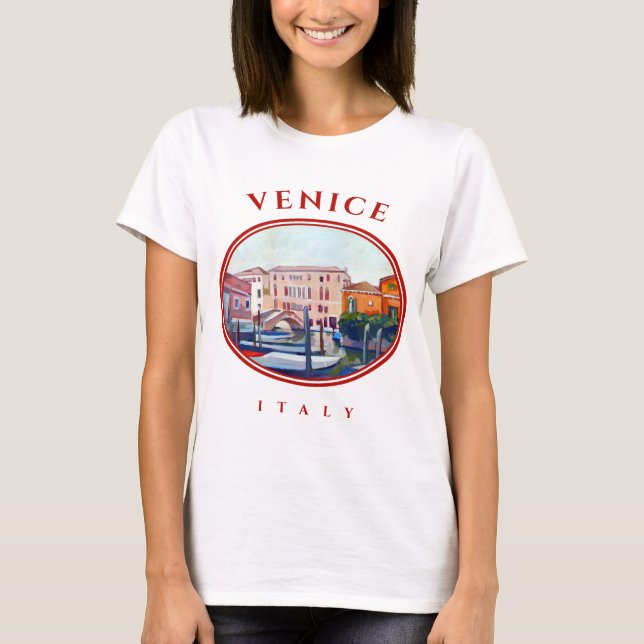Camiseta Veneza, Itália - Barcos no Dorsoduro (Frente)