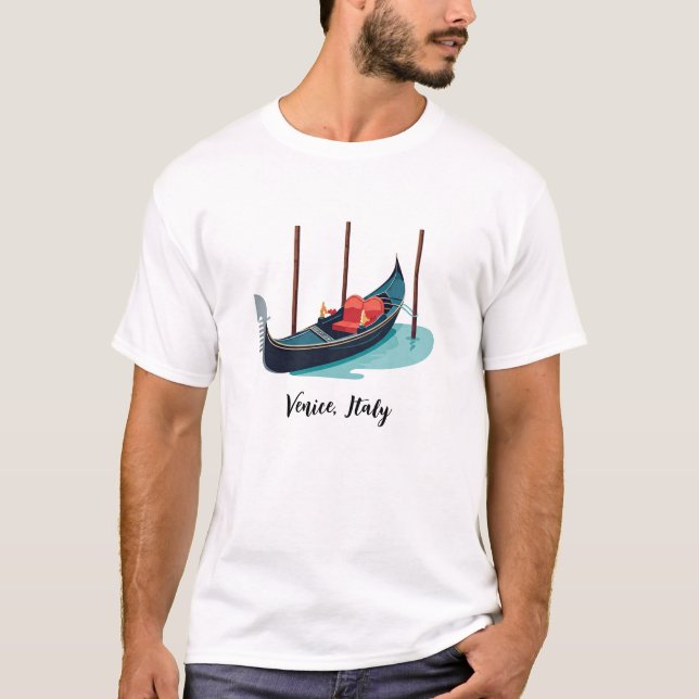 Camiseta Veneza Itália Gondola (Frente)
