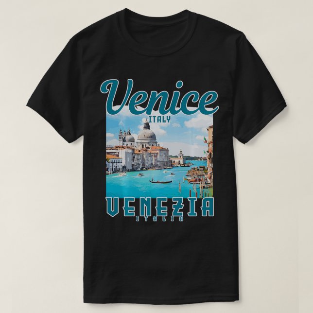 Camiseta Veneza Itália Veneza Vintage Souvenir (Frente do Design)