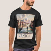 Veneza Itália Viagem Aquarela Antiga Canal Grande