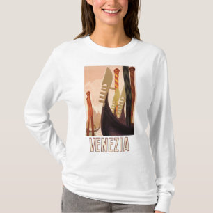 Camiseta Veneza Itália Viagem Arte Gôndola Veneza Antiga