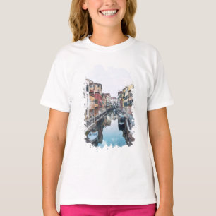 Camiseta Veneza Itália Watercolor Art