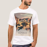 Veneza Ponte de Canal Férias Itália Crepúsculo Ret