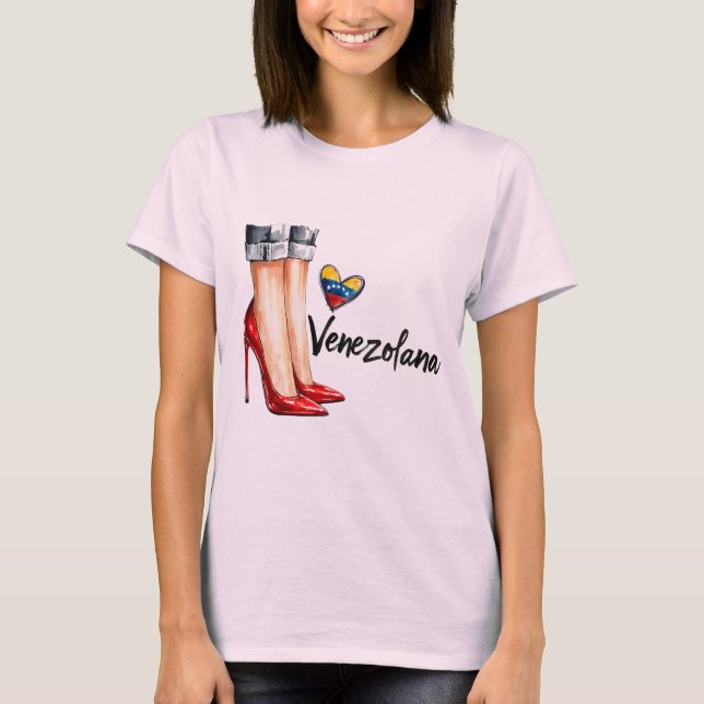 Camiseta Venezolana Fuerte y Elegante – Caigo, Me Levanto.. (Frente)