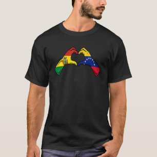 Camiseta Venezuela Bolívia Bandeira Venezuelano Boliviano C