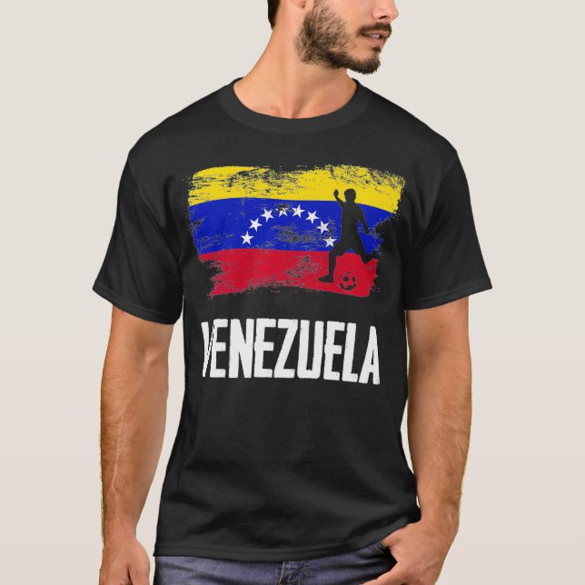 Camiseta Venezuela: Equipe de futebol venezuelano de Flag J (Frente)
