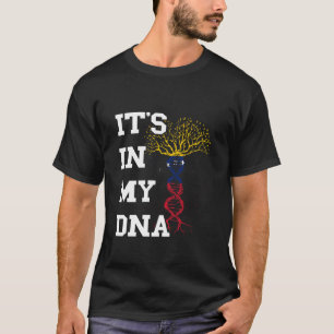 Camiseta Venezuela Está na minha molécula de árvore de DNA