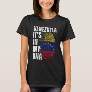 Camiseta Venezuela Está no Meu DNA Correspondendo aos homen