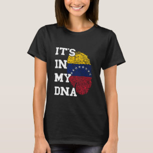 Camiseta Venezuela Está No Meu DNA Raízes Venezuelanas Vene