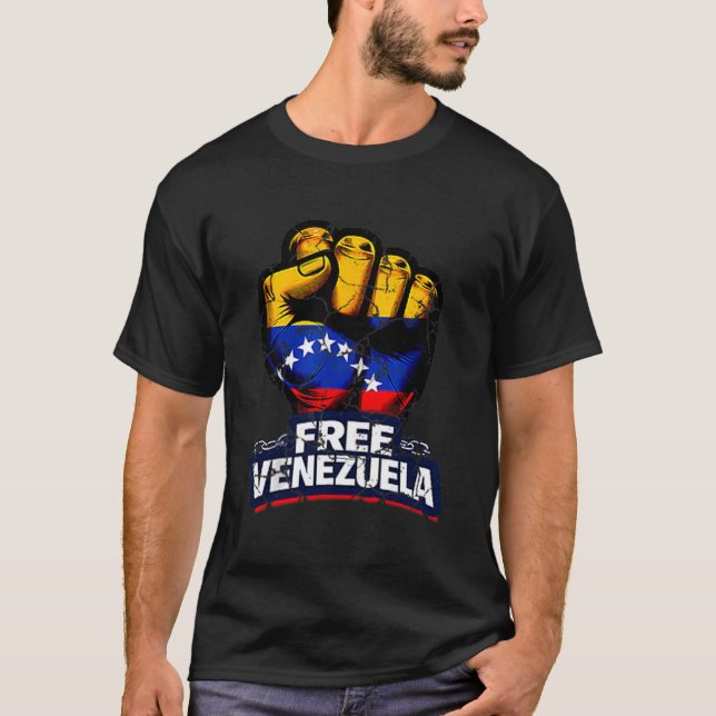 Camiseta Venezuela Flag Venezuela Libre 2026  (Frente)