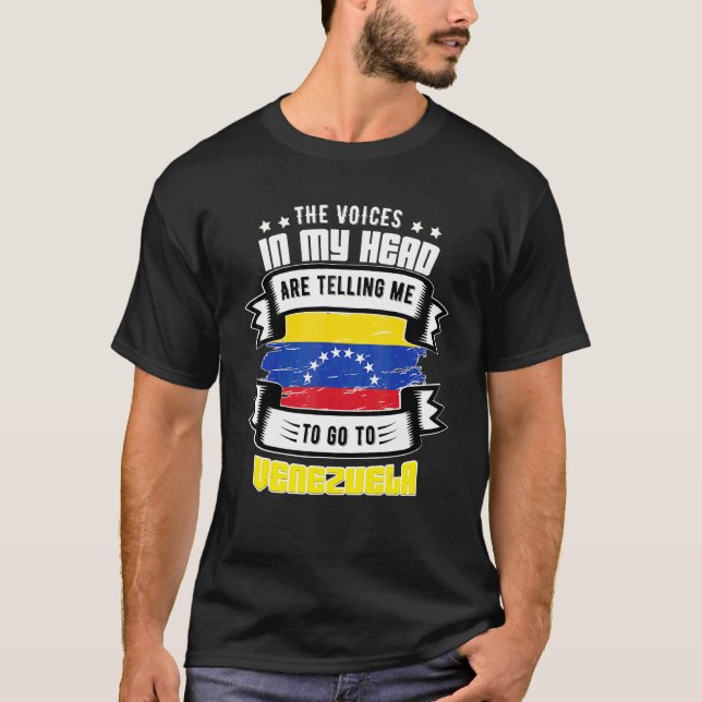 Camiseta Venezuela Na Minha Cabeça (Frente)