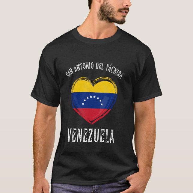 Camiseta Venezuela Sinalizador Heart San Antonio Del Tachir (Frente)