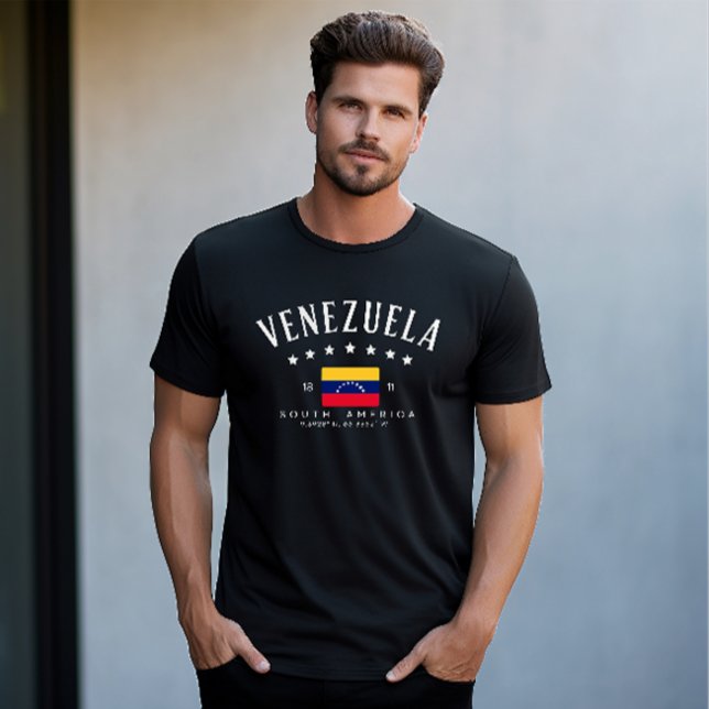 Camiseta Venezuela | Venezuela Flag Longitude Modern (Modern Venezuela flag t-shirt )
