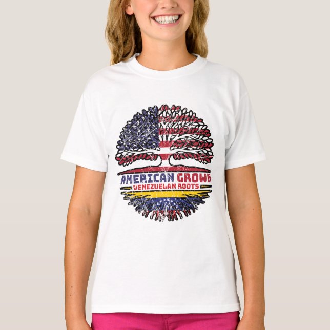 Camiseta Venezuela Venezuela venezuelana EUA Estados Unidos (Frente)