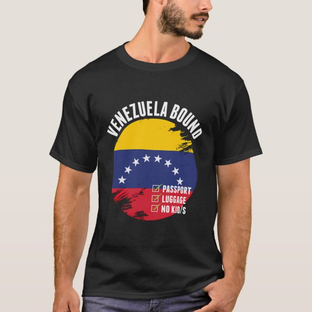 Camiseta Venezuela Viagem venezuelano Flag Vac (Frente)