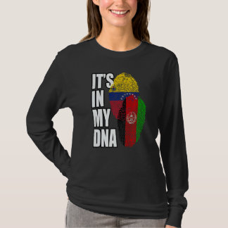 Camiseta Venezuelan And Afghan Mix Dna Flag Heritage