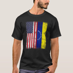 Camiseta Venezuelano Bandeira Americana Patriótica Caracas