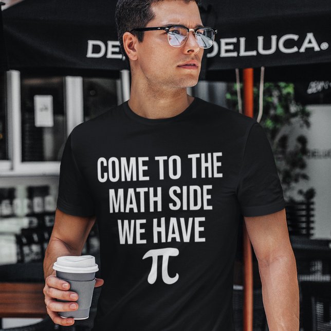 Camiseta Venha ao lado da matemática temos professores de P (Criador carregado)