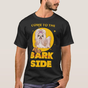 Camiseta Venha Ao Lado Do Latido Temos Biscoitos Shih Tzu