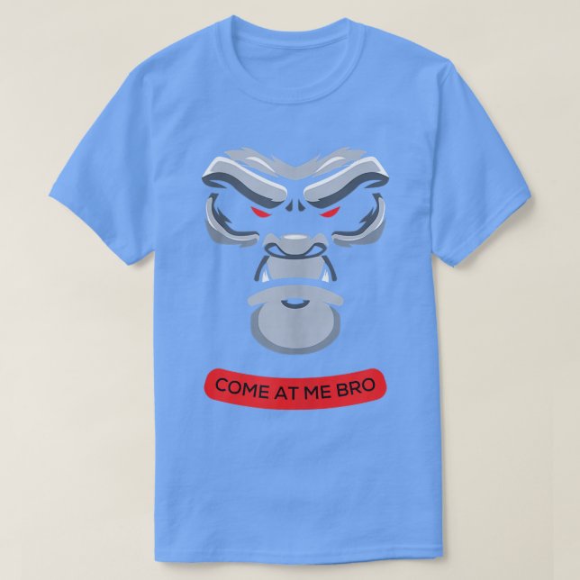 Camiseta Venha até mim, cara Gorilla Face Gym e Festa Fi (Frente do Design)