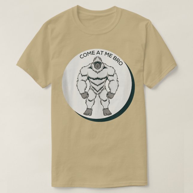 Camiseta Venha até mim, irmão Engraçado Yeti Gym e Fig Desi (Frente do Design)