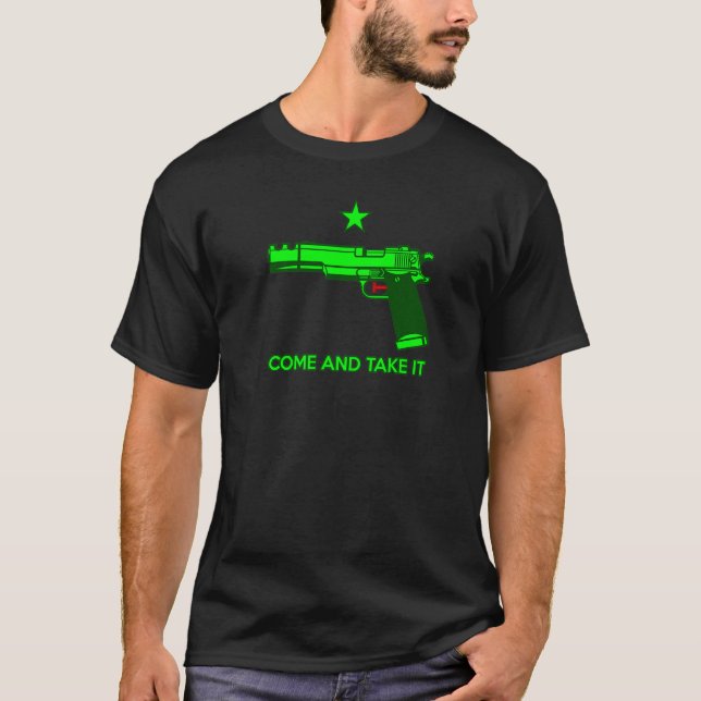 Camiseta Venha E Leve-O Lutando Arma 2a (Frente)