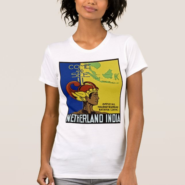 Camiseta Venha e veja a Holanda Índia (Frente)