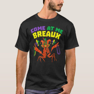 Camiseta Venha Para Mim Crawfish Mardi Gras Miçanga Mask C