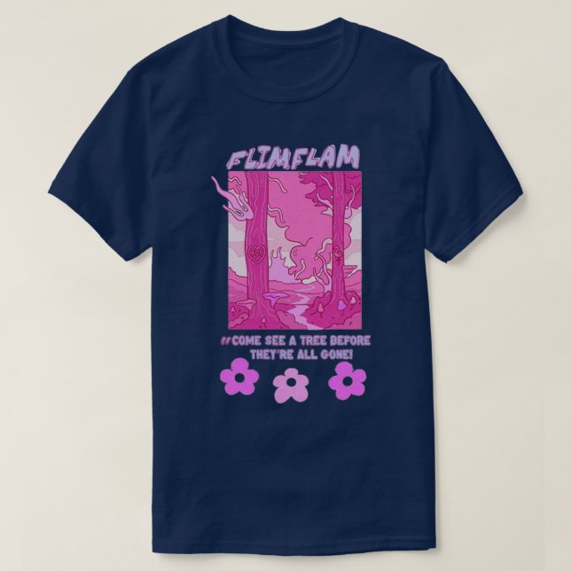 Camiseta Venha Ver Uma Flam De Flim De Árvore (Frente do Design)