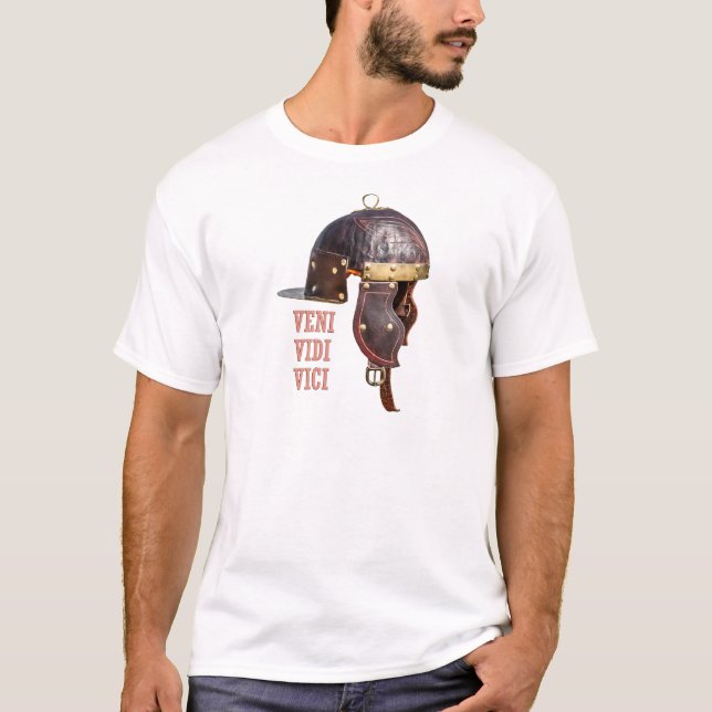 Camiseta Veni, Vidi, Capacete Romano Vici (Frente)