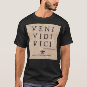CAMISETA VENI VIDI VICI = EU VEIO VI QUE CONQUISTEI