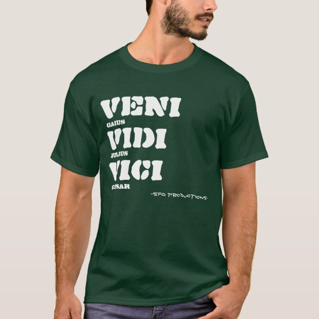 Camiseta Veni Vidi Vici, Gaius, Julius, Caesar, - SFG pro… (Frente)