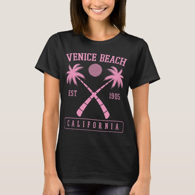 Camiseta Venice Beach California Estabelecida 1905 Retro Pa (Frente)