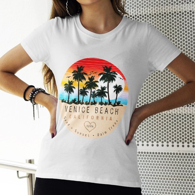 Camiseta Venice Beach California Retro Palm tree Souvenir (Criador carregado)