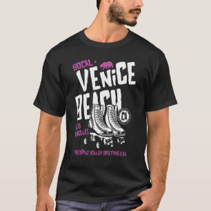 Camiseta Venice Beach California Retro Roller Skate 9