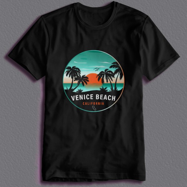 Camiseta Venice Beach California Retro Sunset Souvenirs 60s (Criador carregado)