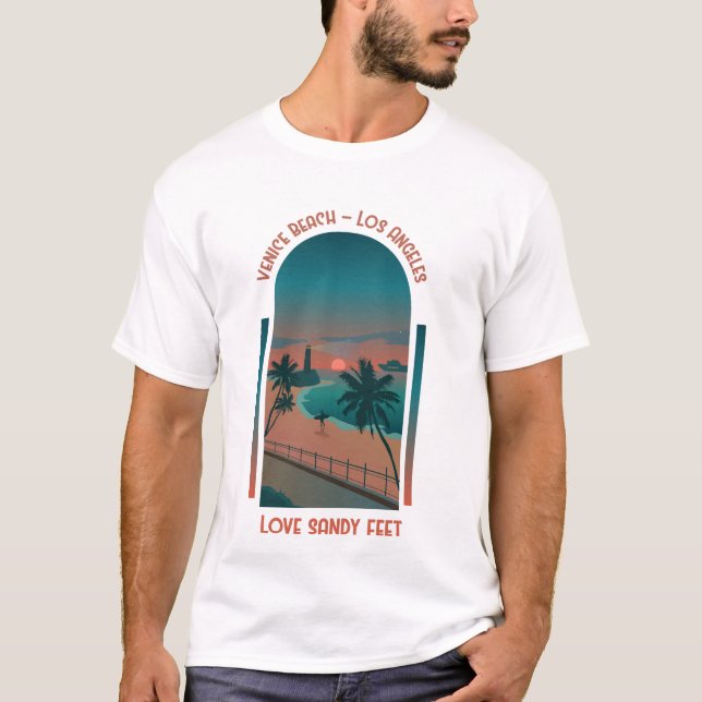 Camiseta Venice Beach Los Angeles Love Sandy Feet (Frente)