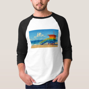 Camiseta Venice Beach Rainbow Lifeguard Stand