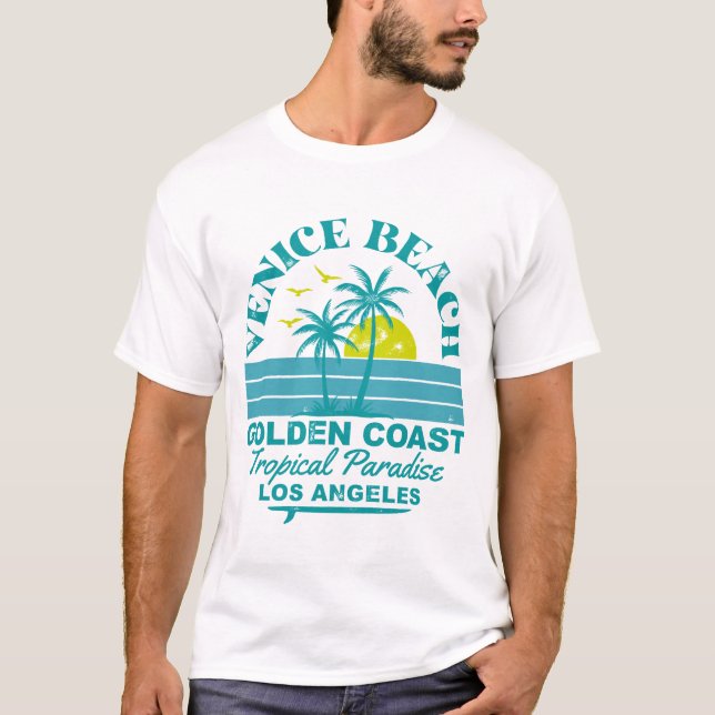 Camiseta Venice Beach Sunset - Paraíso tropical (Frente)