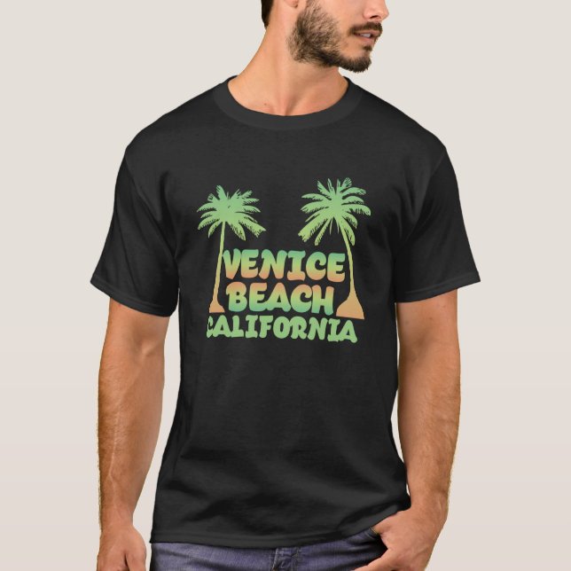 Camiseta Venice Beach Surf California Wave Surfing Lo (Frente)