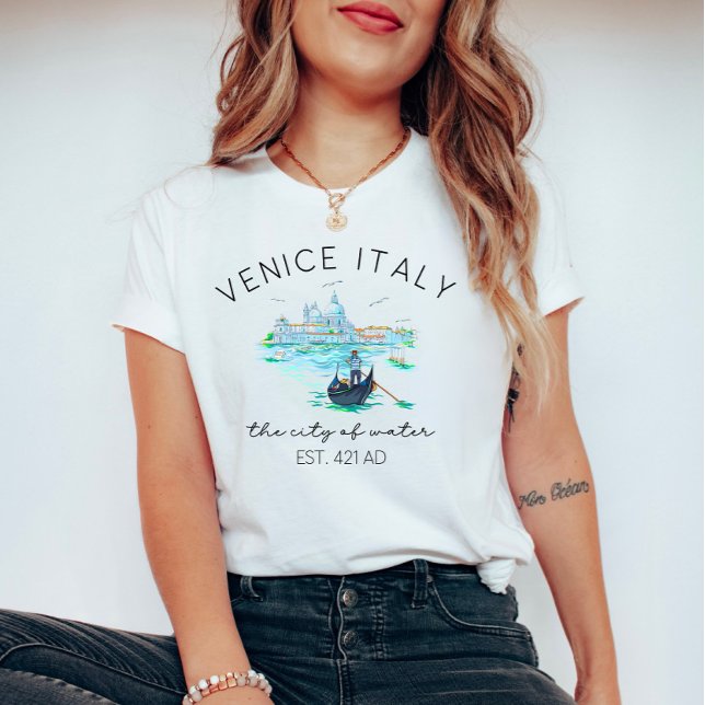 Camiseta Venice Italy – Italian Water City Travel (Criador carregado)