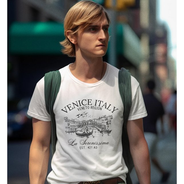 Camiseta Venice Italy Old Landscape (Criador carregado)
