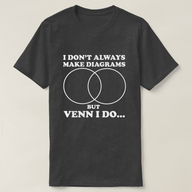 Camiseta Venn eu faço o t-shirt dos diagramas (Frente do Design)