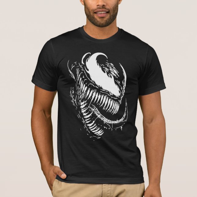 Camiseta Venom, camiseta de fantasia com Venom Leg (Frente)